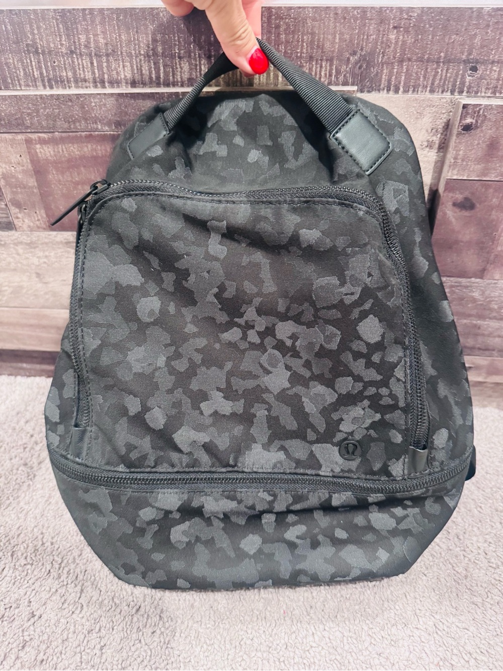 lululemon athletica Black Camo Backpack - Compact Everyday Bag